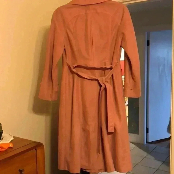 Foxland by Landon vintage long button up coat with tie. - Picture 6 of 11